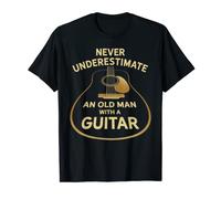 Never Underestimate An Old Man With A Guitar Maglietta