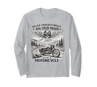 Never Underestimate An Old Man with A Motorcycle Men Maglia a Manica
