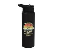 Never Underestimate an Old Man with a Pickleball Paddle Stainless Steel Insulated Water Bottle