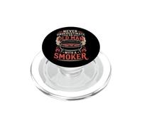 Never Underestimate An Old Man With A Smoker Funny Pitmaster PopSockets PopGrip per MagSafe