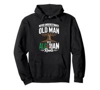 Never Underestimate An Old Man with Algerian Roots Pride Felpa con Cappuccio