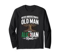 Never Underestimate An Old Man with Algerian Roots Pride Maglia a Manica