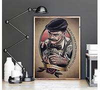 Never Underestimate An Old Man With Barber Skills, poster da barbiere, poster da parrucchiere, divertente decorazione in metallo, 30,5 x 40,6 cm