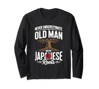 Never Underestimate An Old Man with Japanese Roots Maglia a Manica