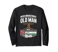 Never Underestimate An Old Man with Palestinian Roots Pride Maglia a Manica