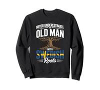 Never Underestimate An Old Man with Swedish Roots Pride Felpa