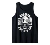 Never Underestimate The Old Guy Funny Disc Golf Tramonto Skull Canotta