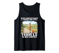 Never Underestimate Woman 80s Anni Ottanta Travel Design Canotta
