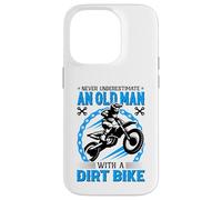 Never Understimate An Old Man with A Dirt Bike Custodia per iPhone 14 Pro