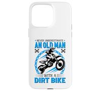 Never Understimate An Old Man with A Dirt Bike Custodia per iPhone 15 Pro Max
