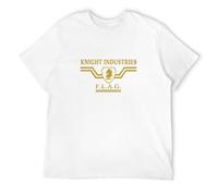 neverchange Men's Knight Rider Retro 80S TV Tele Show Kitt Car T-Shirts White XL