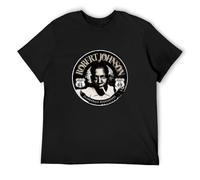 neverchange Men's Sleeve Robert Johnson Blues Guitar Crossroads Devil T-Shirts Black XL