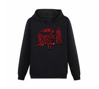 neverchange Warm Sweatshirts Chuck Schuldiner Death Band Red Logo Heavyweight Hooded XXL