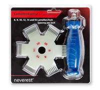 neverest® Pettine per lamelle Ottimizzato per spazi da 8 a 15 lamelle, per l'allineamento di lamelle curve e per la pulizia di evaporatori e condensatori