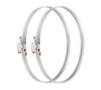 neverest - Set di 2 fascette stringitubo professionali in acciaio inossidabile 100 mm con chiusura a vite senza fine - Fascetta stringitubo per asciugatrice, tubo di scarico, tubo flessibile in