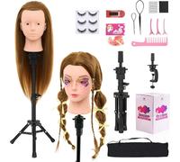 Neverland 71 Cm Testa per Parrucchieri Da Truccare E Pettinare Con Supporto, 60%