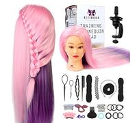 Neverland Beauty 60cm Testa Studio Manichini Parrucchiere Cosmetologia Formazione Manichino Pratica Viola Modello 100% Capelli Sintetici Con Morsetto & Hair Styling Tools