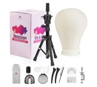 Neverland Beauty & Health 23" (58 cm) Testa di Parrucca, Testa di Parrucca con Supporto, Fare una Testa di Manichino Parrucca con Testa di Esercizio Stand, Morsetto da Tavolo, T-Pins, Tappo Parrucca