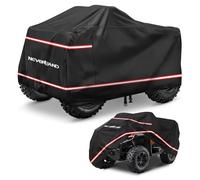 NEVERLAND Copertura ATV Quad 4 Ruote - Quad Protezione Impermeabile Oxford 210D Nero/Rosso con Strisce di Avvertimento Rosse, Elastico e Fibbie Antivento XL (210 x 120 x 115 cm)