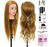 Neverland Testa per Parrucchieri 24" 60% Capelli Veri Testa Manichino Testina pe