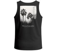 Neverless Canottiera da uomo Backprint maglietta estiva con palme stampa posteriore vintage grafica muscolare estate streetstyle, Palme nere, L