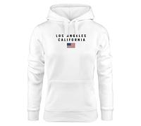 Neverless Felpa con cappuccio da donna con scritta California Los Angeles USA bandiera americana felpa con cappuccio fashion Streetstyle, California Bianco, L