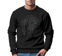 Neverless® Felpa da uomo Odin Ragnar Dio nordico rune Valhalla vichingo, maglione da uomo, Rune Odin Nero, L