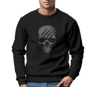 Neverless® Felpa uomo teschio teschio teschio scheletro stampa stampa stampa girocollo maglione fashion streetwear, Skull Gym Nero, XL