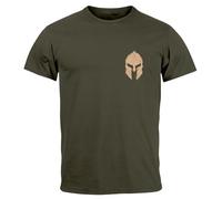 Neverless® Maglietta da uomo con logo Print Spartan Gladiator Warrior Fashion Streetstyle, Sparta 1 Army, M