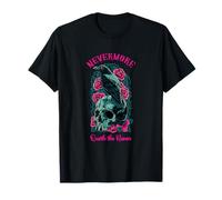 Nevermore Quoth Il Corvo Edgar Allan Poe Maglietta