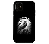 NEVERMORE Quoth The Raven Poem Edgar Allan Poe Meme Custodia per iPhone 11
