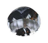 Nevicata del cane da montagna bernese,Cuffia da doccia, cuffia da notte, doppio strato, impermeabile, elastica, riutilizzabile.