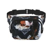 Nevicata del cane da montagna bernese, Marsupio quadrato a doppio strato, borsa da viaggio, marsupio casual