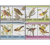 Nevis 268-275 Coppie (Completa Edizione) MNH ** MNH 1985 John James Audubon (Francobolli per i Collezionisti) Uccelli