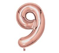 Neviti 81.3cm Oro Rosa Palloncini Stagnola 0 A 9 E 5.1x40.6cm - 16, 18, 20, 21,