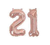 Neviti 81.3cm Oro Rosa Palloncini Stagnola 0 A 9 E 5.1x40.6cm - 16, 18, 20, 21,