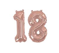 Neviti 81.3cm Oro Rosa Palloncini Stagnola 0 A 9 E 5.1x40.6cm - 16, 18, 20, 21,