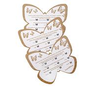 Neviti - Gioco da Tavolo per Matrimonio, Motivo: Farfalla, Colore: Oro, Confezione da 10