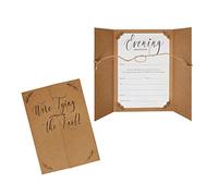 Neviti Hearts & Krafts Evening Invitations-10 Pack Partecipazioni Nuziali, Brown Kraft, 22.5 x 16 x 0.2 775851