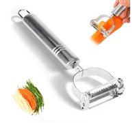 Nevoluxer 1 Pezzo Pelapatate Acciaio Inox Professionale, Sbuccia Patate Multifunzionale con Lama Resistente, Tagliaverdure a Julienne e Pelapatate con Impugnatura Ergonomica per Frutta e Verdura