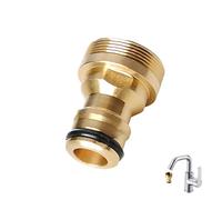 Nevoluxer Adattatore per Rubinetto con Attacco Rapido per Canna Acqua, Compatibile con Miscelatore da Cucina e Rubinetto Esterno, Adattatore Rubinetto Filettato 3/4 Pollici