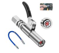 Nevoluxer Testina Ingrassatore Professionale Ghiera Rinforzata Testina Ingrassatore per Uso Industriale Pistola Grasso Alta Pressione Acciaio 30 cm