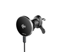 Nevox Qi2 - Caricatore da auto wireless da 15 W, compatibile con MagSafe, supporto magnetico per griglia di ventilazione dell'auto, ricarica rapida con Qi2, forte forza magnetica, design in alluminio