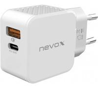 Nevox USB PD Type C + caricabatterie QC3.0 30 watt, bianco NEW