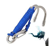 NevPuose Double Reef Hook- subacqueo, Clip ' | Tether, Cravatta Senza snag, Gancio di Sicurezza Marina con Linea di Nylon per Fotografia di acque Profonde, esplorazione sottomarina, ancor