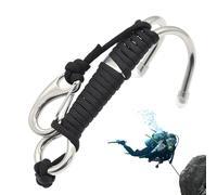 NevPuose Double Reef Hook- subacqueo, Clip ' | Tether, Cravatta Senza snag, Gancio di Sicurezza Marina con Linea di Nylon per Fotografia di acque Profonde, esplorazione sottomarina, ancor