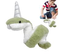 NevPuose Serpente di peluche, animale di serpente - Figura di serpente di peluche unica e carina da 15,75 pollici,Bambola mascotte Anno del serpente, decorazione da tavolo, peluche avvolgente per