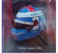NEW 1:5 Casco Helmet F1 CHARLES LECLERC 2021 - Monaco GP FERRARI SPARK +Magazine