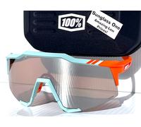 NEW 100% Speedcraft Occhiali da Sole Shield Soft Tact Two Tone Argento