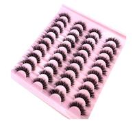 New 20 Pairs Natural False Eyelashes Fake Lashes Long Makeup 3d Mink Lashes Extension Eyelash Mink Eyelashes for Beauty(20pairs-ja19)